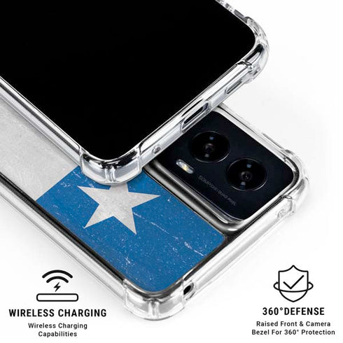 Chile Flag Distressed Moto G Power 5G (2024) Clear Case